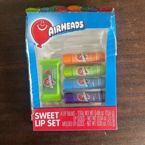 New airheads 4 lip balms & 1 molded lip gloss
